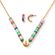 Set-collar-y-aretes-de-colores-ba�ado-en-oro-de-24K