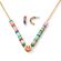 Set-collar-y-aretes-de-colores-ba�ado-en-oro-de-24K