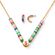 Set-collar-y-aretes-de-colores-ba�ado-en-oro-de-24K